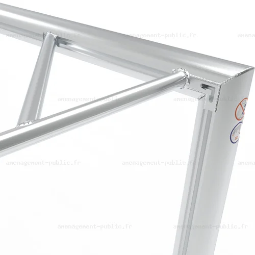 Cage de foot en aluminium avec roulettes